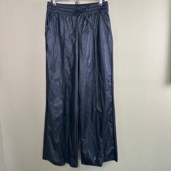 Who What Wear Wide leg Pants Women M Polyurethane Elastic waist - Picture 1 of 10